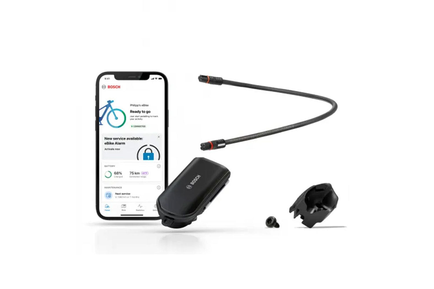 Ein Connect Module von Bosch, mit Handy App für das VELLO SUB Lastenrad.