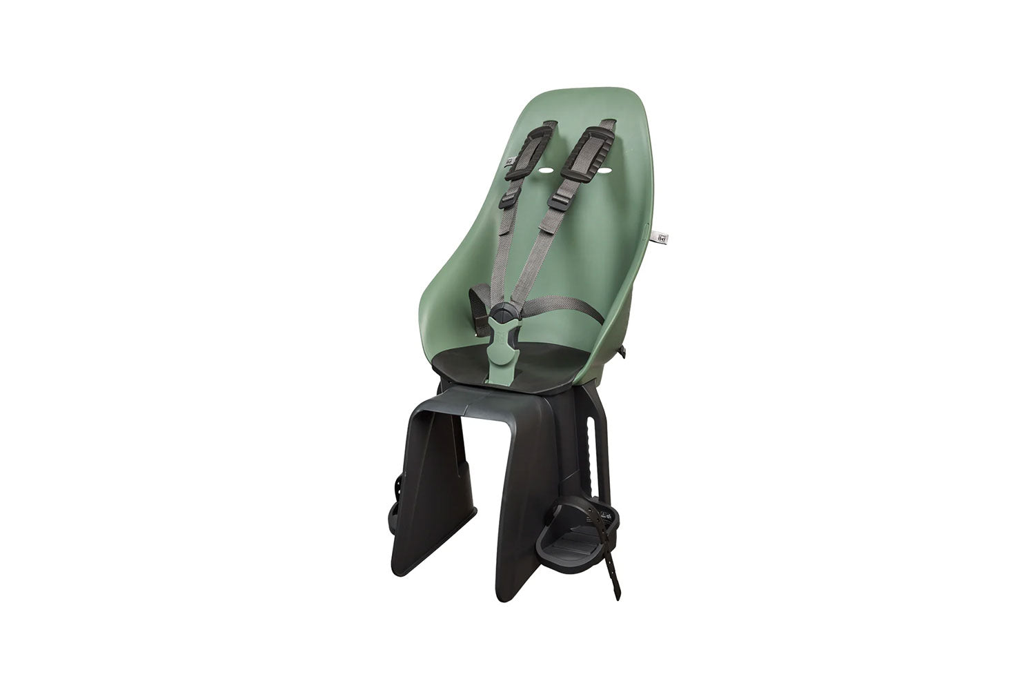 Der Urban IKI MIK HD Kindersitz in der Farbe grün & schwarz, für das VELLO SUB Lastenrad.