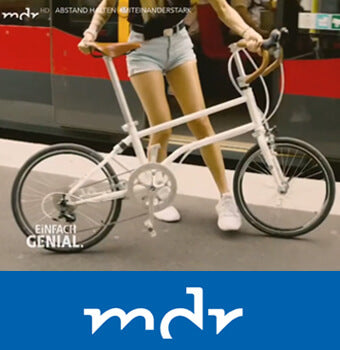 VELLO Faltrad Testbericht, mdr, Mitteldeutscher Rundfunk, Fahrrad in der Ubahn, Zeitungsbericht, Radfahren in der Stadt