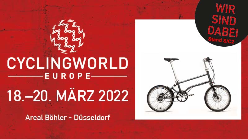 Klapprad Hersteller hat an die Fahrradmesse Cycling World 2022 in Düsseldorf teilgenommen