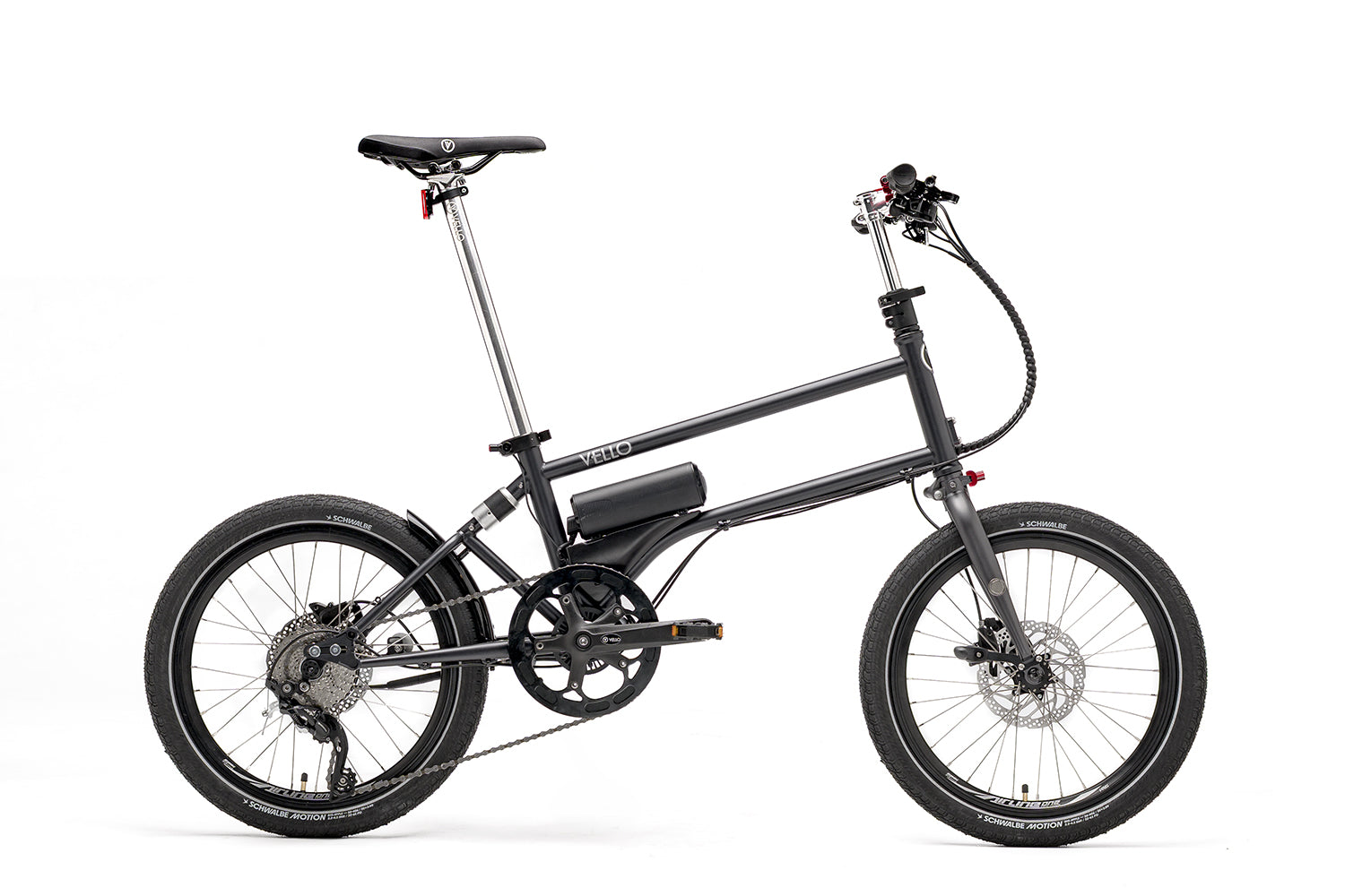 VELLO VIA+ Tour E-Faltrad mit Bosch HubLine Motor und Shimano Deore 10-Gang-Schaltung in Anthrazit