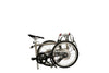 Ein gefaltetes VELLO BIKE plus Automatic Titan Faltrad / Klapprad in der Farbe gebürstetes Titan, mit 20 Zoll Schwalbe Kojak Reifen.