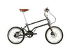 Ein entfaltetes VELLO Rohloff-Special-Edition Faltrad / Klapprad in der Farbe Anthrazit, mit 20 Zoll Schwalbe Marathon Reifen, mit Brooks Sattel in Farbe "honey" und faltbarem Lenker mit Brooks Griffen in Farbe "honey".