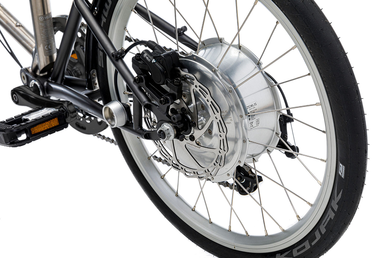 VELLO Bike+ Gears Faltrad mit Titanrahmen und Zehus Motor 20Zoll Reifen
